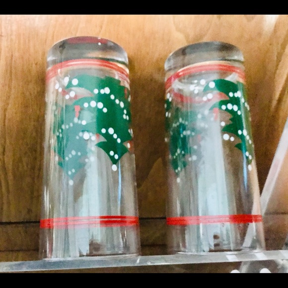Two New Christmas Tree Drinking Glasses 6” High - Picture 3 of 16